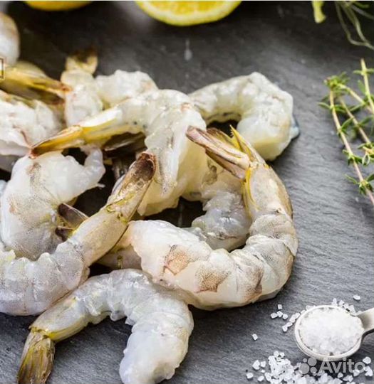 Тигровые креветки очищенные