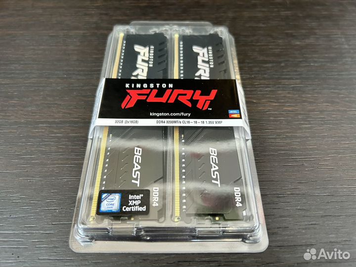 Оперативная память DDR4 32gb (2*16) 3200 Kingston