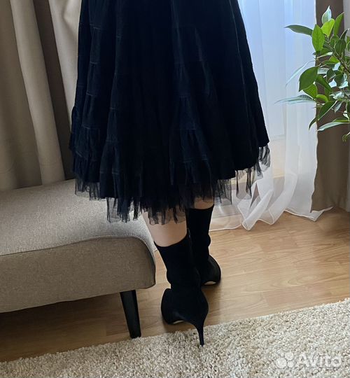 Юбка пышная микровельвет