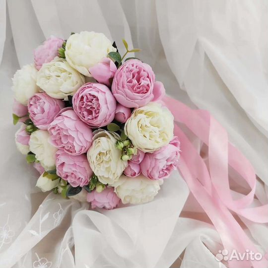 Свадебный букет невесты/дублер, бутоньерка