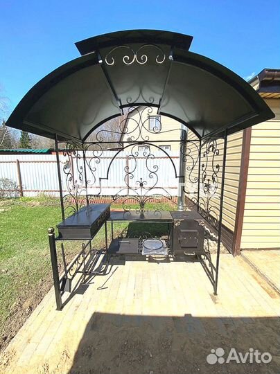 Мангал с крышей