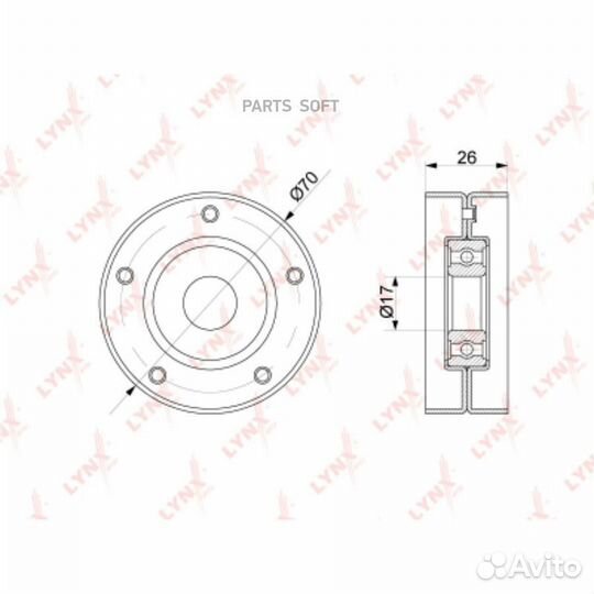 Lynxauto PB5341 Ролик натяжной приводного ремня