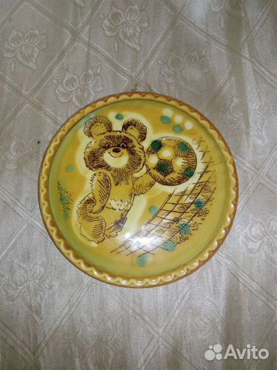 Олимпийский мишка. Панно. Тарелка. зик