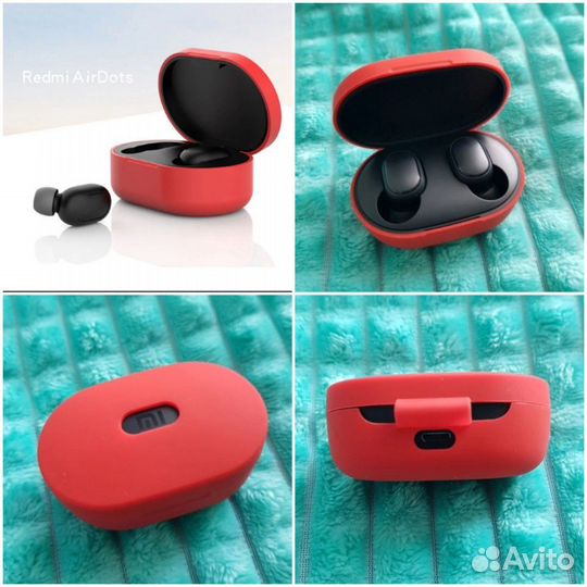 Чехол силиконовый на кейс Xiaomi Airdots зарядка