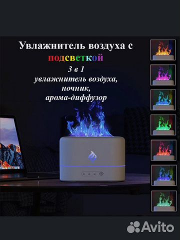 Аромадиффузор/увлажнитель воздуха/ночник белый