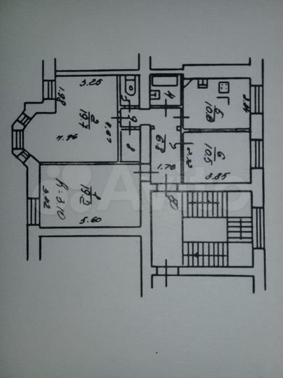 3-к. квартира, 74,4 м², 3/5 эт.