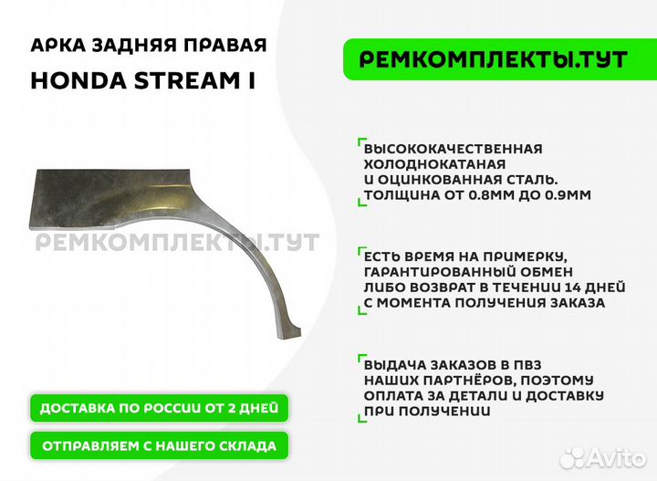 Арка задняя правая Honda Stream 1