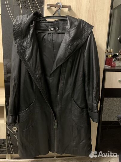 Плащ, натуральная кожа, размер 50