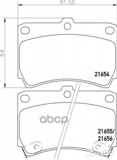 Колодки тормозные дисковые перед (PF-5232)