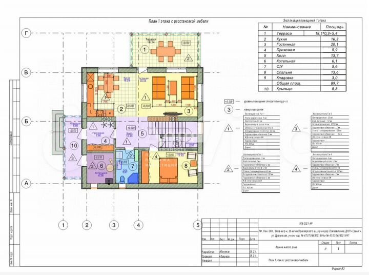 Коттедж 182,6 м² на участке 10 сот.