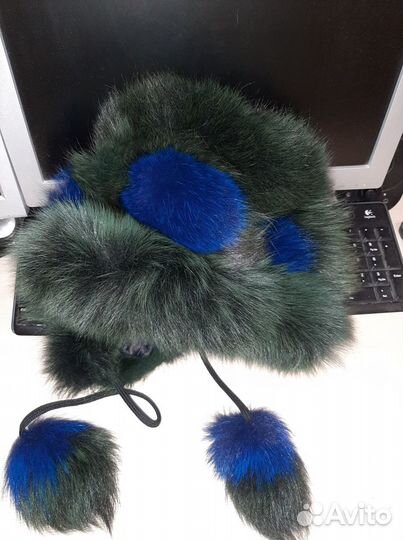 Шапка меховая из песца для девочки размер 55