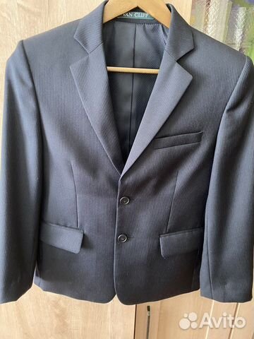 Пиджак школьный 152 р синий