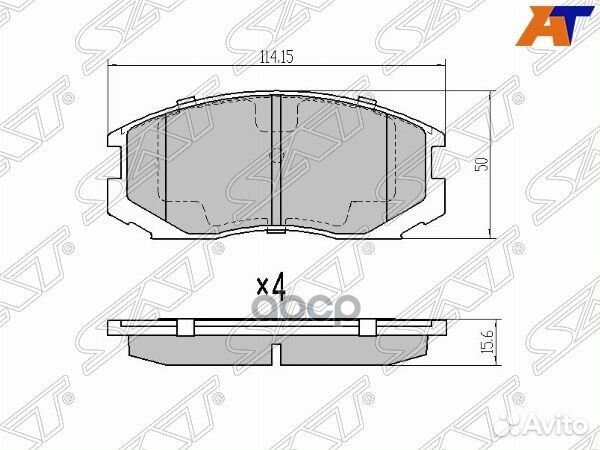 Колодки тормозные перед mitsubishi colt 95-03/T