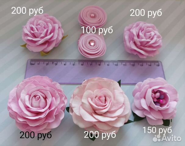 Цветы для волос из фоамирана