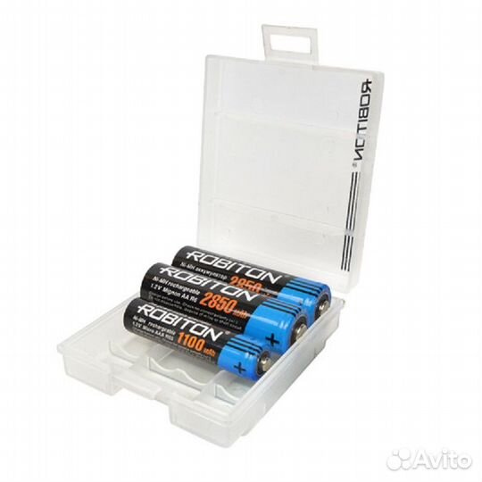 Футляр на 4 аккумулятора ааа/аа Robiton Robibox