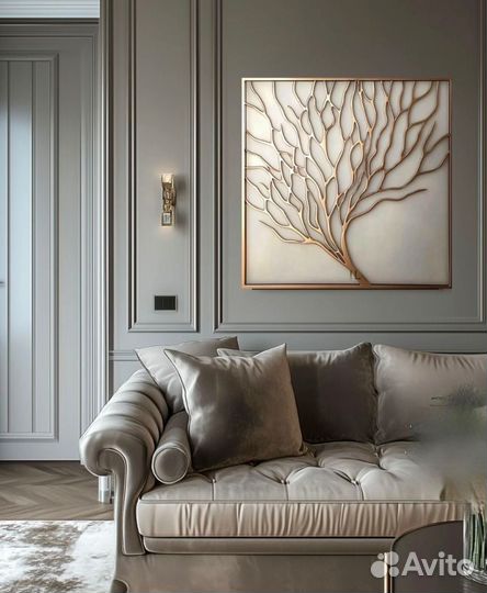 Картина дерево текстурная паста. Картина