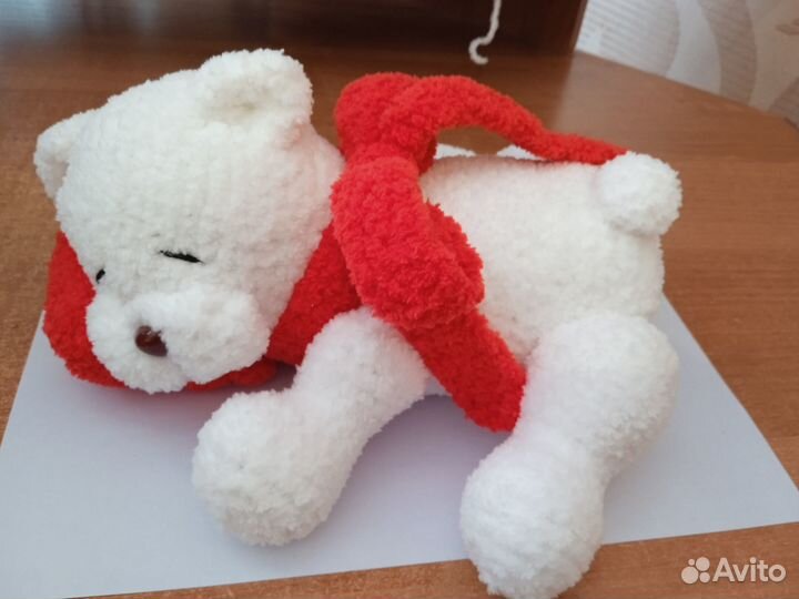 Мягкая игрушка спящий мишка. Ручной работы