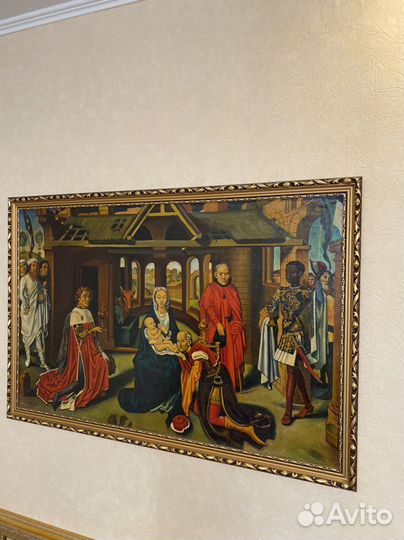 Картина масло антикварная. 