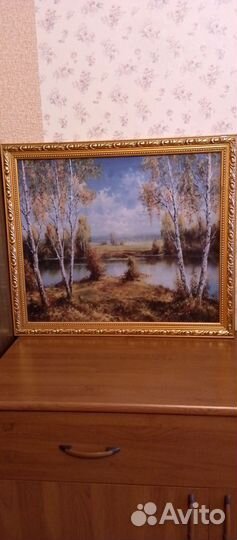 Картина печать 70 на 60. Осенний пейзаж