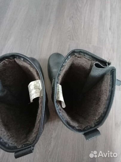 Сапоги мужские зимние кожаные натуральный мех