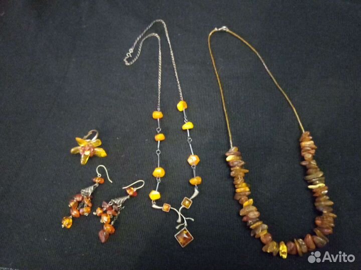 Бусы из янтаря СССР