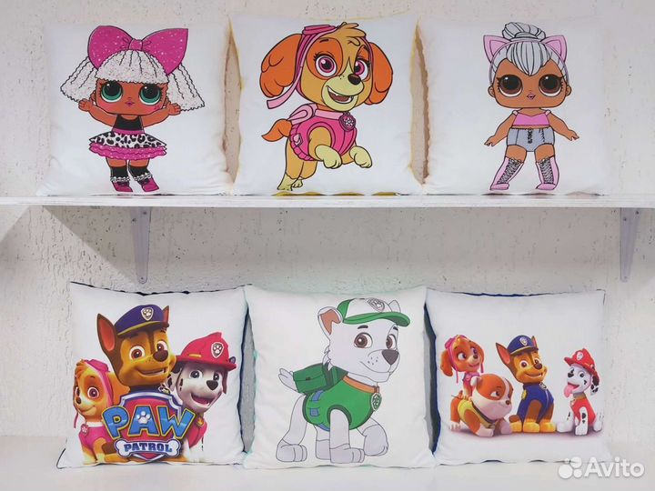 Подушка лол и щенячий патруль