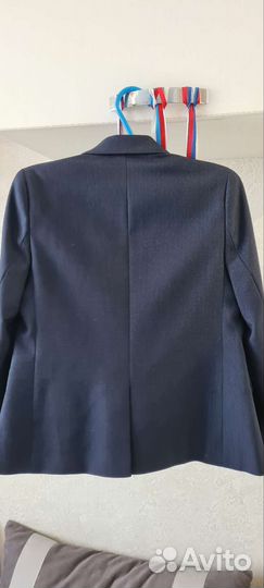 Школьный костюм для мальчика 122 синий + бр/рубаш