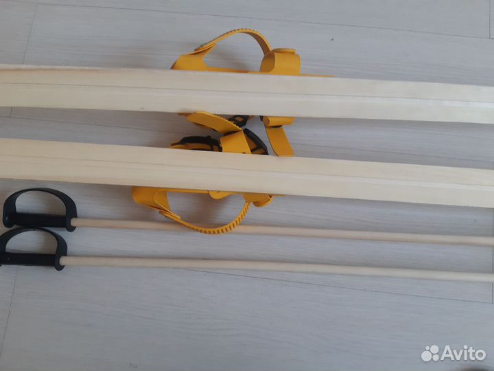 Лыжи детские беговые 110 см палками