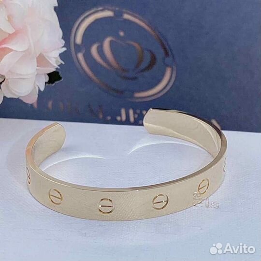 Браслет Cartier Love из желтого золота 9 мм