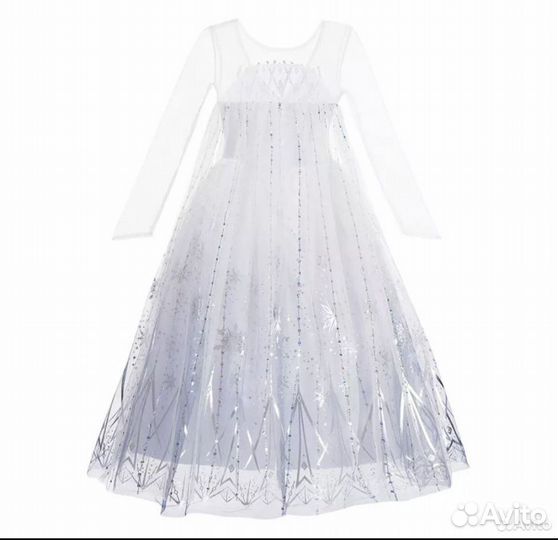 Платье костюм принцессы Эльзы снежинки 122
