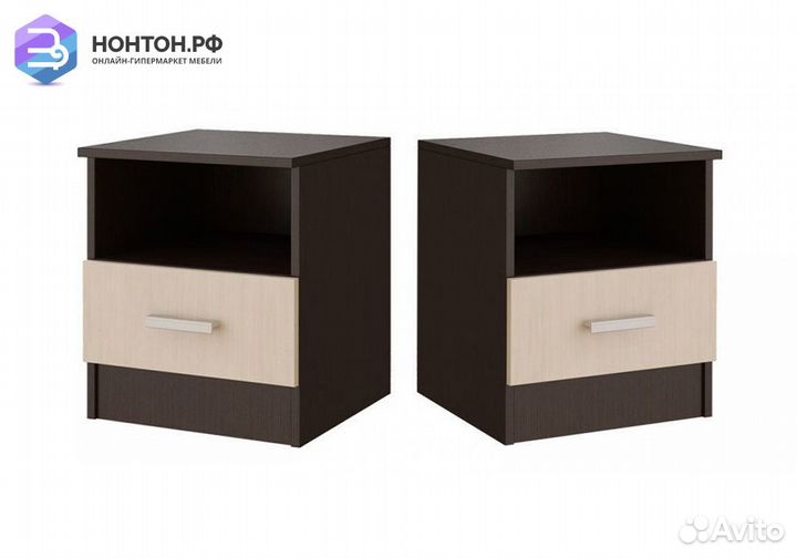 Комплект прикроватных тумб Мальта дуб беленый / ве