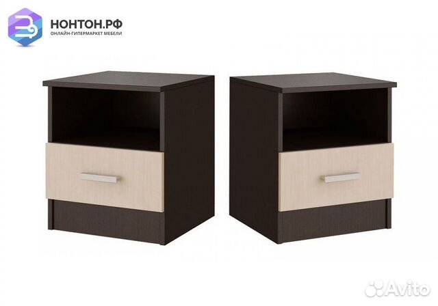 Комплект прикроватных тумб Мальта дуб беленый / ве