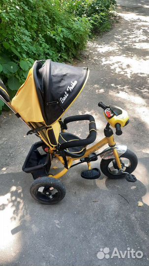 Детский 3х колесный велосипед с ручкой