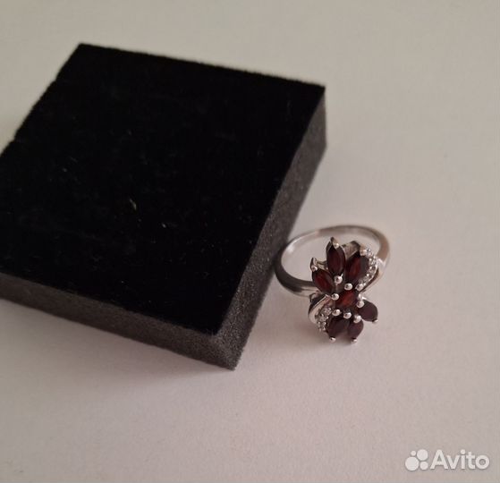 Серьги+кольцо, серебро 925 пробы