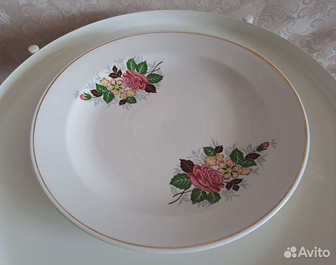 Блюдо большое фарфор Хайтинский завод СССР