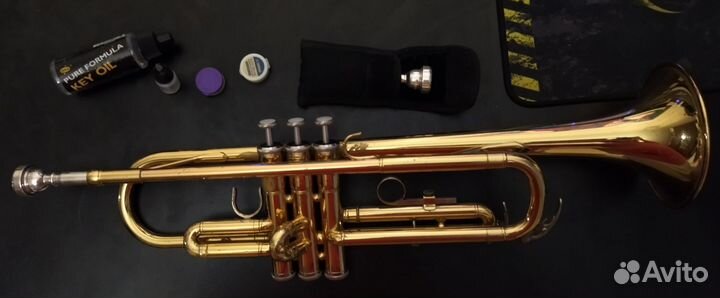 Труба Yamaha YTR2330 2 мундштука сурдина чехлы