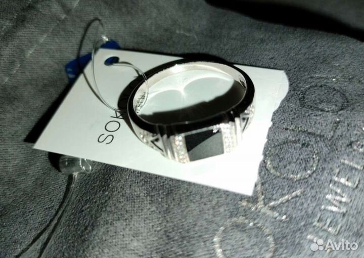 Серебряное кольцо мужское печатка