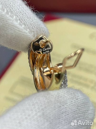 Cartier trinity серьги премиум качество