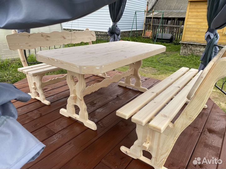 Комплект стол с лавками