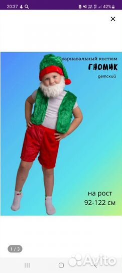 Детский костюм гномика