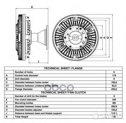 Гидромуфта без крыльчатки d240 MB (Actros 1831