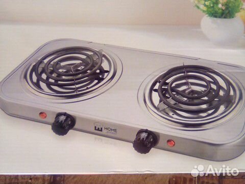Плитка электрическая двух конфорочная новая