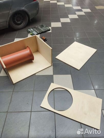 Сабвуфер, короб и моноблок комплект