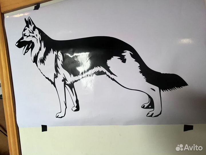 Наклейка Собачки. Овчарка, такса итп