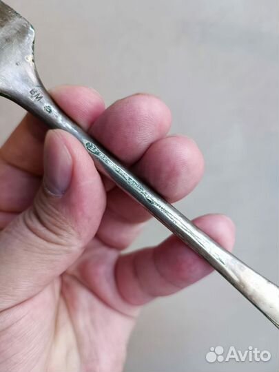 Огромная посеребренная вилка 30 см. BM. Fraget