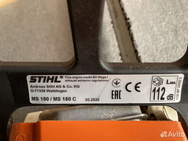 Бензопила stihl ms 180 бу