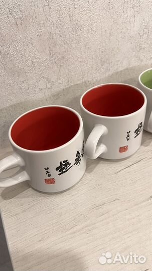 Кружки с иероглифами 6 шт