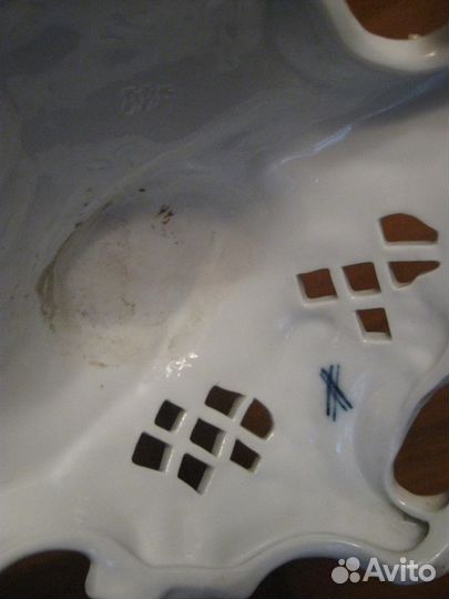 Фарфоровая ваза. Германия. Плауэ 19 век