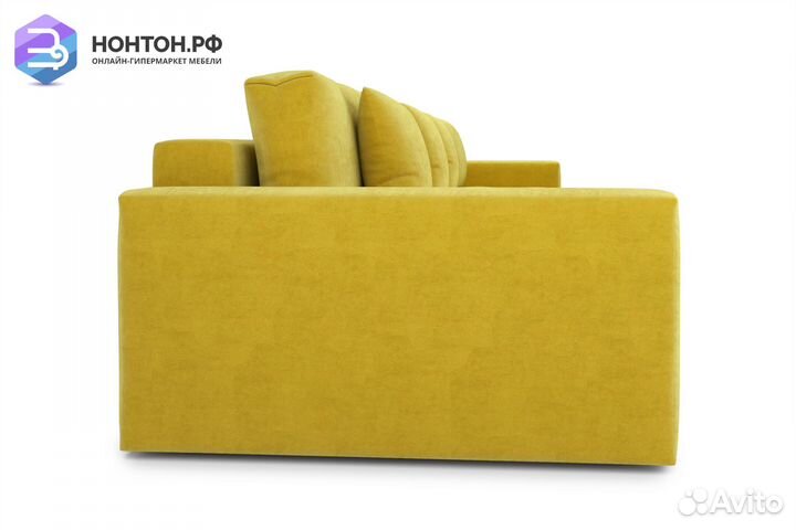 Диван прямой тик-так Монарх горчичный