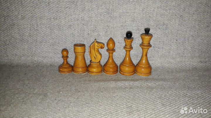 Шахматы СССР деревянные фигурки 1965 год